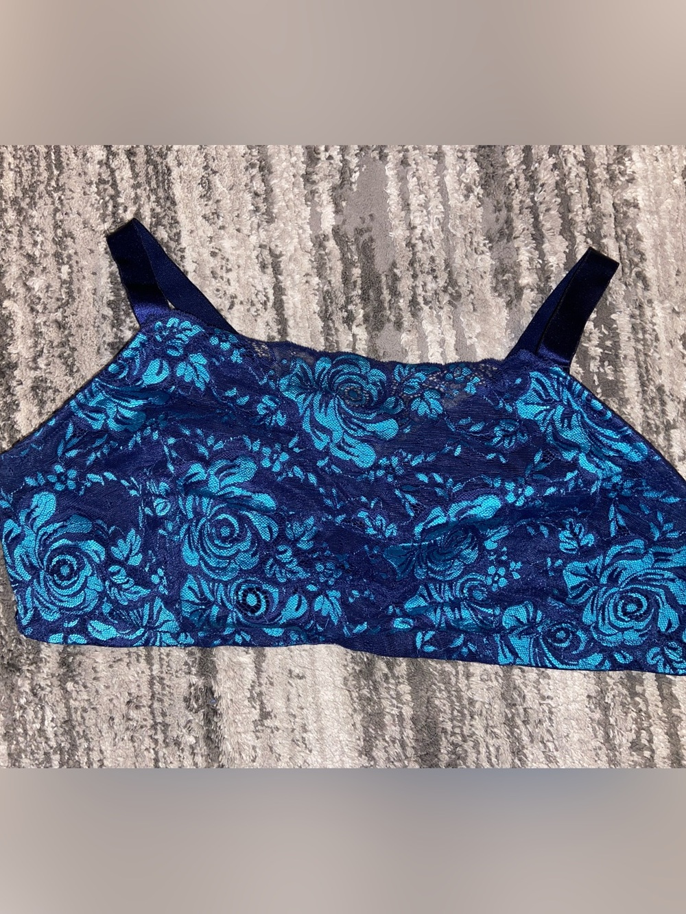 Comfort choice size 52C blue lace bra